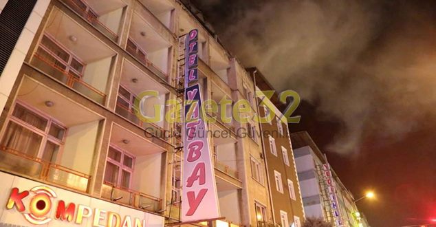 Isparta’da bir otelin 2 katının koridor kısmında çıkan yangında duman