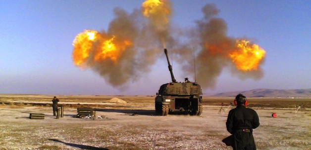 Kilis sınır hattında konuşlu Türk topçu birliği DAEŞ’e ait füze