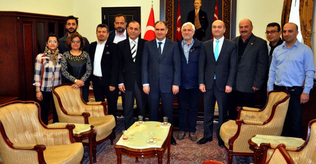 Burdur Gazeteciler Cemiyeti Başkanı Yusuf Tortop ve yönetimi, Isparta Gazeteciler