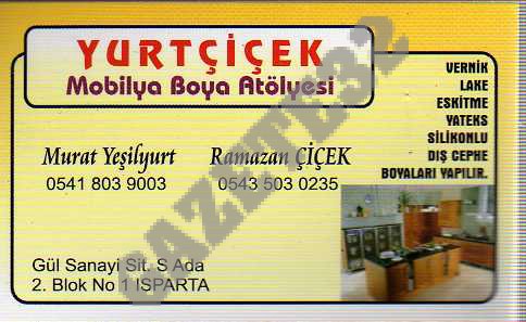 Yurt Çiçek Mobilya Boya Atölyesi