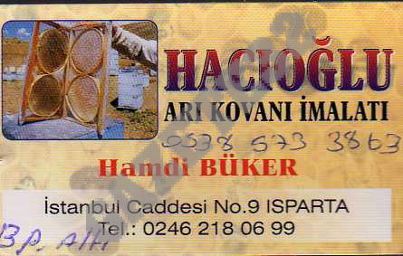 Hacıoğlu Arı Kovanı imalatı