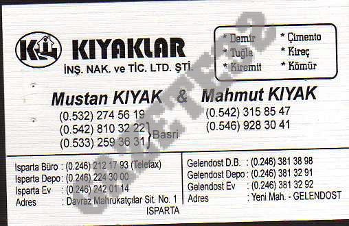 Kıyaklar İnş. Nak. ve Tic.