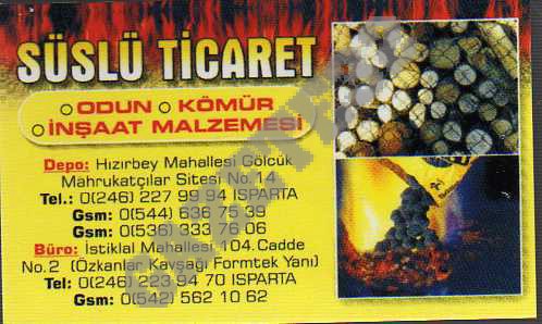 Süslü Ticaret Odun Kömür İnşaat