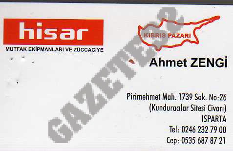 hisar Mutfak Ekipmanları& Züccaciye