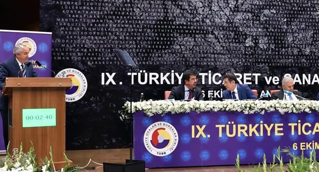 Isparta TSO Başkanı Şükrü Başdeğirmen, IX. Türkiye Ticaret ve Sanayi