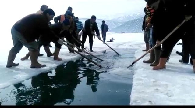 Isparta'nın Şarkikaraağaç İlçesi’ne kıyısı bulunan Beyşehir Gölü’ndeki Mada Adasında yaşayanlar,
