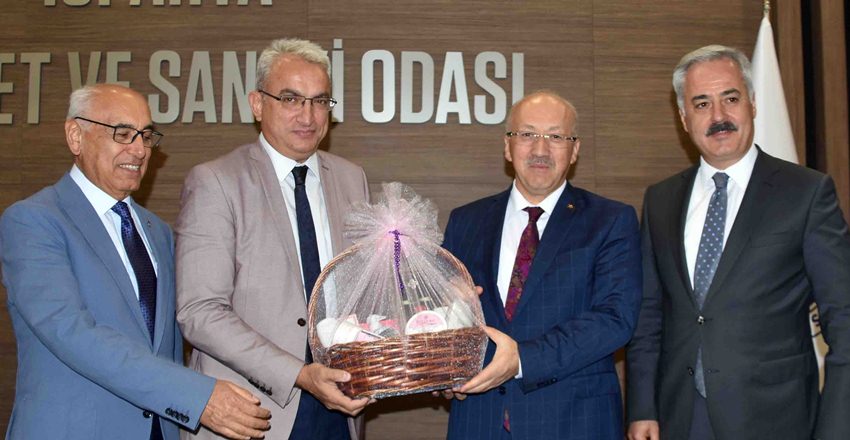 Ticaret Bakan Yardımcısı Sezai Uçarmak, Isparta Valisi Ömer Seymenoğlu Isparta