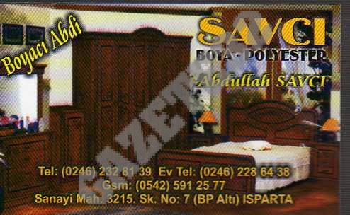 İletişim Bilgileri Telefon : 0 246 232 81 39 /