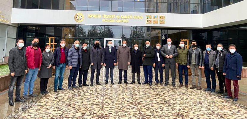 ITSO Başkanı Mustafa Tutar, Isparta Milletvekili Recep Özel’in ziyaretinde bankalara