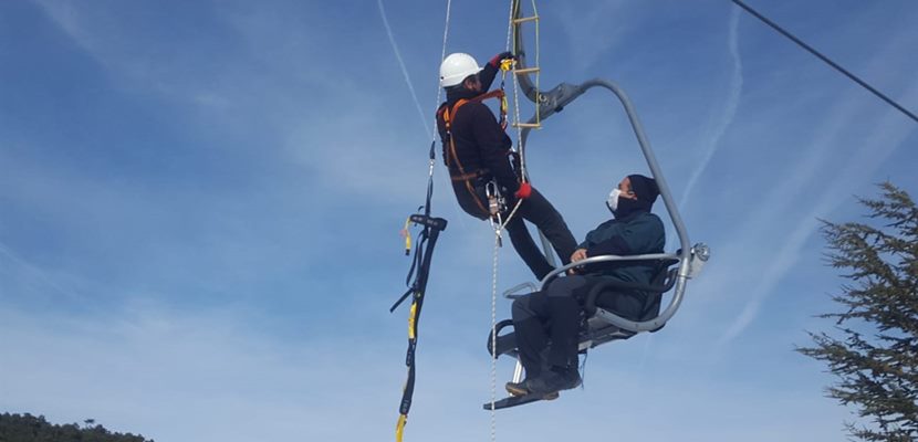 Davraz kayak merkezinde olası olumsuz durumlara merkez personelinin müdahale edebilmesini