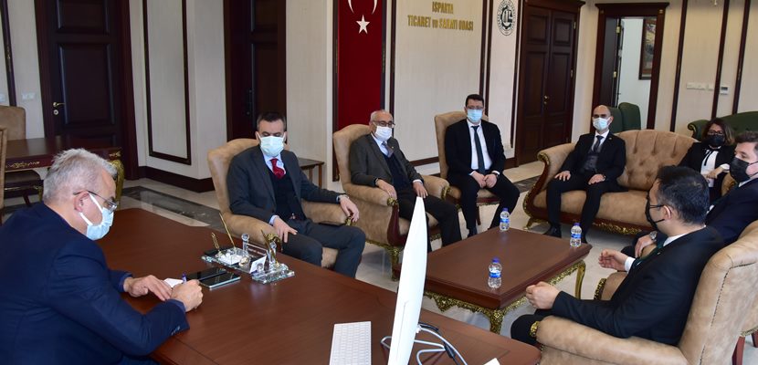 Vakıfbank Akdeniz Bölge Müdürü Mehmet Arıöz, ITSO Başkanı Mustafa Tutar’ı