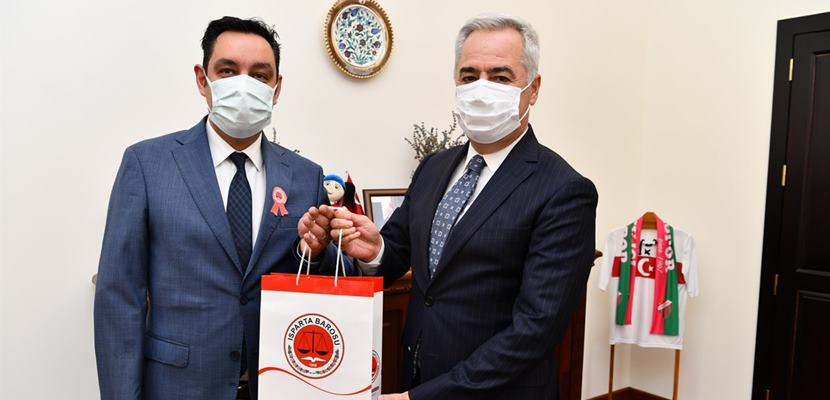 5 Nisan Avukatlar Günü dolayısıyla Vali Ömer Seymenoğlu Isparta Barosu