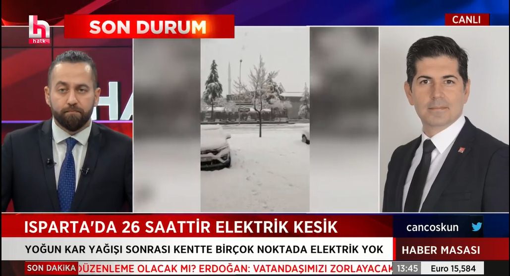 Isparta’da yağan yoğun kar yağışının ardından elektriklerin kesilmesi ve 2.