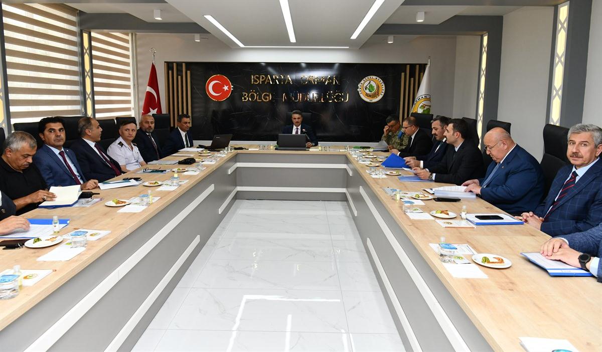 Orman Yangınlarıyla Mücadele Toplantısı Vali Aydın Baruş Başkanlığında Orman Bölge