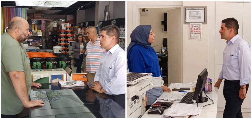 CHP Isparta İl Başkanı Yalım Halıcı, kent merkezinde esnaf ziyareti