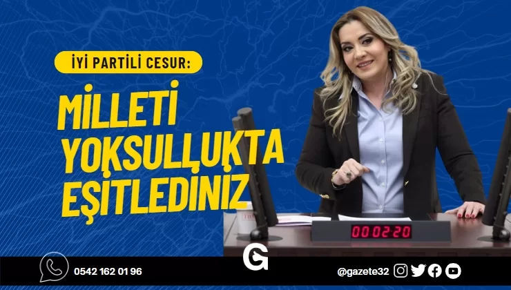 TBMM Genel Kurulu’nda söz alan İYİ Parti Isparta Milletvekili Aylin
