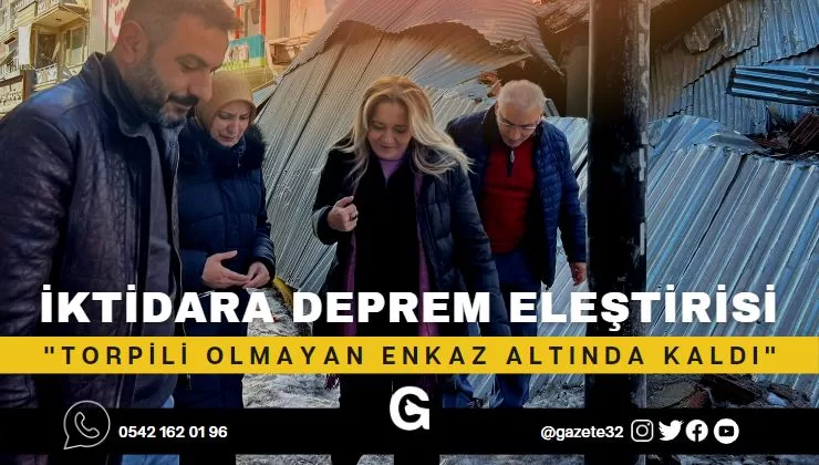 İyi Parti Isparta Milletvekili Aylin Cesur, Kahramanmaraş merkezli depremlerin ardından