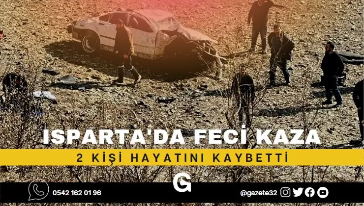 Isparta- Antalya karayolu Dereboğazı mevkiinde meydana gelen trafik kazasında 2