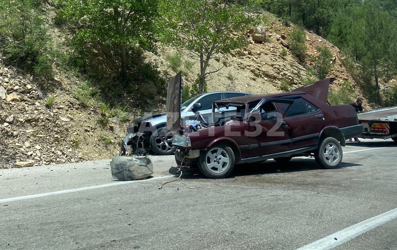 Isparta – Antalya karayolunda öğle saatlerinde meydana gelen kazada 2