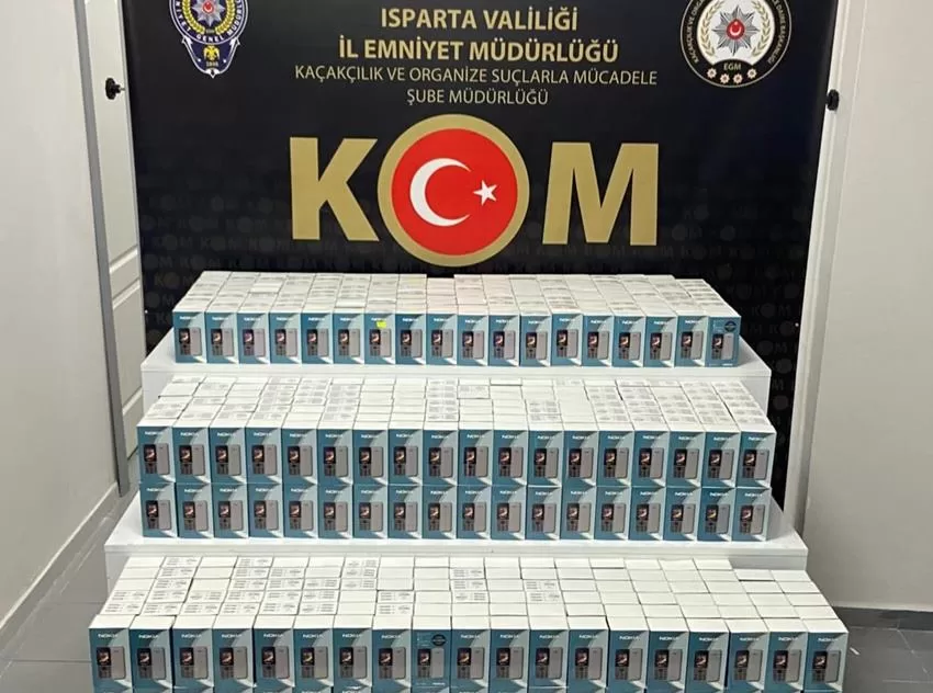 Isparta'da piyasa değeri yaklaşık 800.000 TL olan 1.000 adet gümrük