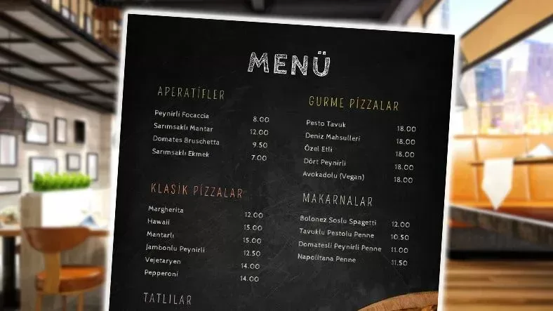 Ticaret Bakanlığı, kafe ve restoranlarda yiyecek ve içecek fiyatlarının yer