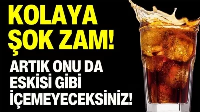 Yeni yıl zamlarıyla birlikte, 2.5 litrelik kola ürünlerine yüzde 20