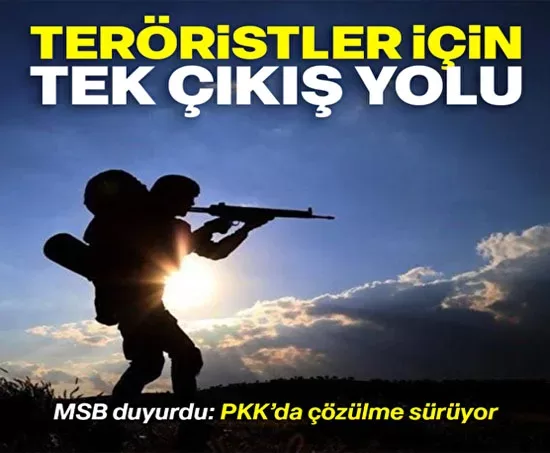 MSB duyurdu: İki PKK’lı terörist teslim oldu