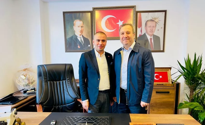 IGC Soner Toros Basın Merkezinde Cemiyet Başkanı Mustafa Baş’ı ziyaret