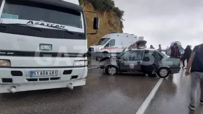 Isparta’da yağış nedeniyle kayganlaşan yollarda kazalar meydana geliyor. Eğirdir –