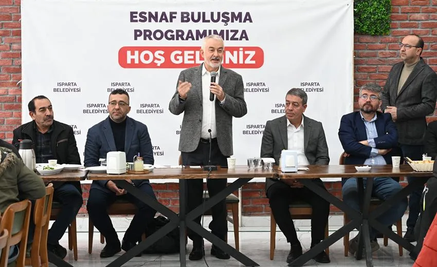 Isparta Belediye Başkanı Şükrü Başdeğirmen, Gül Küçük Sanayi Sitesi esnafıyla