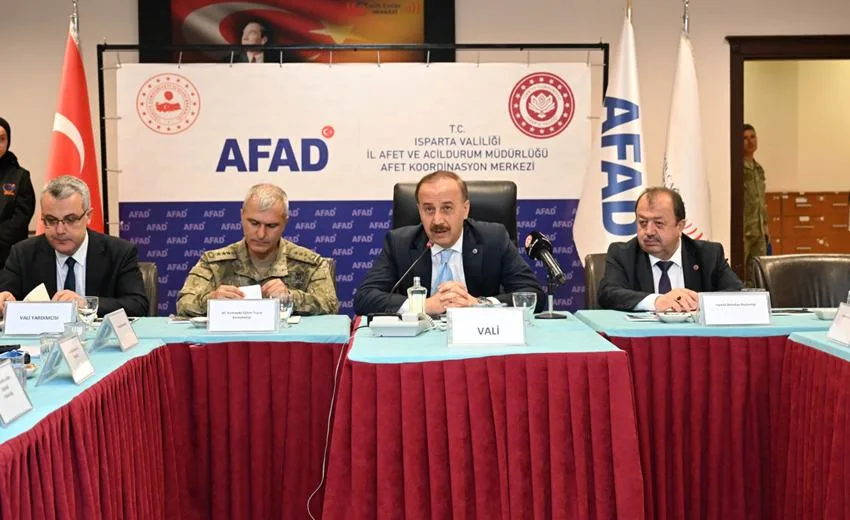 Isparta Valisi Abdullah Erin, AFAD İl Müdürlüğü’nde 2025 yılı 1.