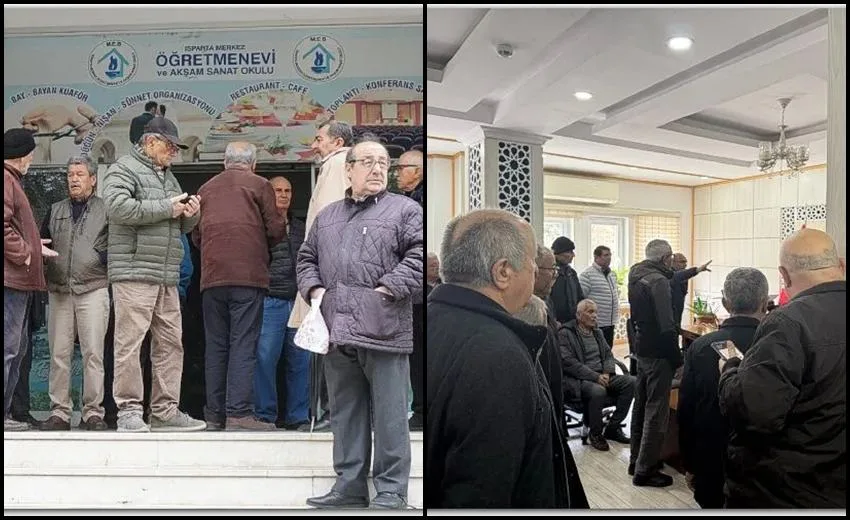 Isparta Öğretmenevinde tadilat gerekçesiyle kapatılan lokal, emekli öğretmenlerin tepkisine neden