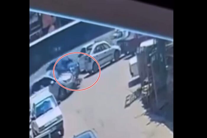 Motosiklet Sürücüsü Havaya Savruldu