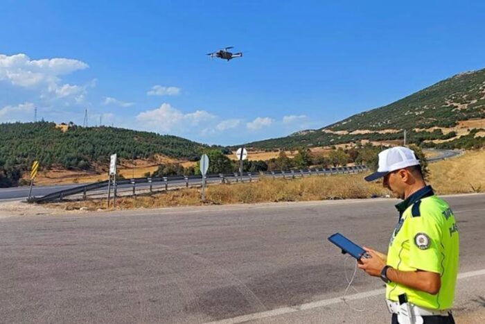 Isparta’da Drone ile Trafik Denetimi