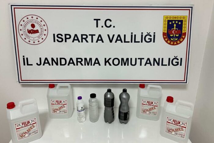 Isparta’da Jandarmadan Kaçak İçki Operasyonu