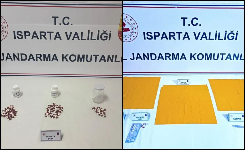 Isparta İl Jandarma Komutanlığı ekipleri, uyuşturucu ticaretine yönelik yürüttükleri istihbarat
