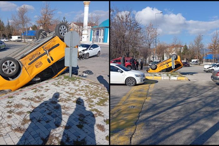 Isparta’da Kavşakta Kaza