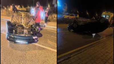 Isparta’da meydana gelen trafik kazasında, seyir halindeki bir otomobil sürücünün