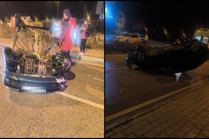 Isparta’da Otomobil Ters Döndü: Araçtaki 3 Kişi Kazayı Hafif Yaralarla Atlattı