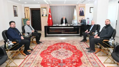 ERAH Havacılık Akademisi Genel Müdürü M. Erdoğan Cabıoğlu ve beraberindekiler,