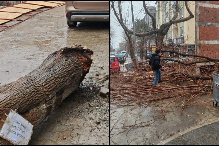 Isparta’da Kuvvetli Fırtına ve Sağanak Yağış Hayatı Olumsuz Etkiledi