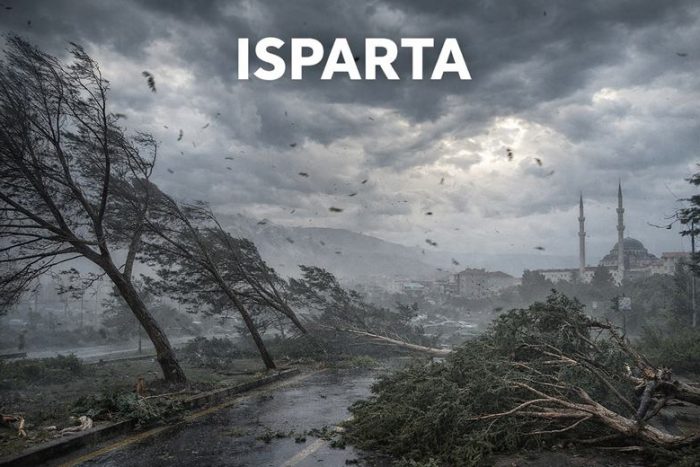 Isparta İçin Kuvvetli Rüzgâr ve Fırtına Uyarısı