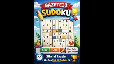 Gazete32 Sudoku İle Zihnini Tazele! Her gün binlerce okurun çözmeyi sevdiği bu klasik zeka oyunu,