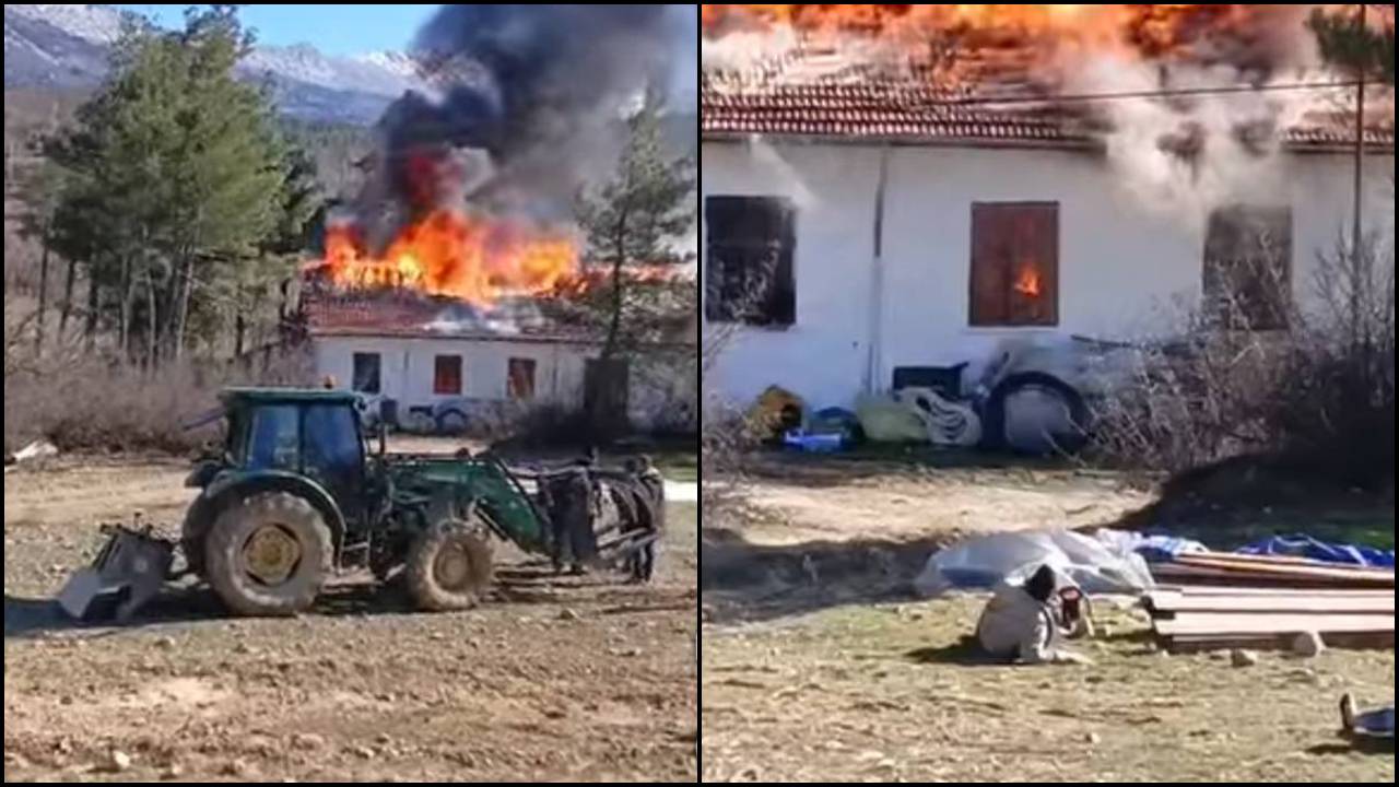 Sütçüler’de İlköğretim Okulunda Yangın