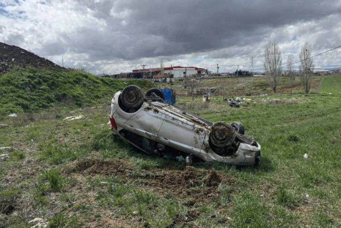 Büyükgökçeli Kavşağı’nda Korkutan Kaza