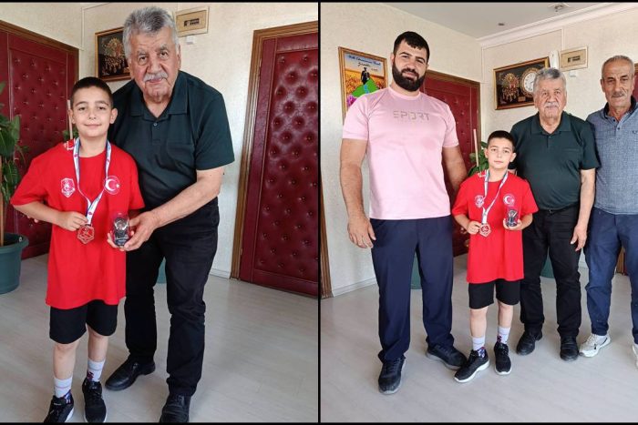 Senirkentli Minik Güreşçi Yiğit Ünsal Türkiye Üçüncüsü Oldu: Başkan Baykal’dan Tebrik Ve Hediye!