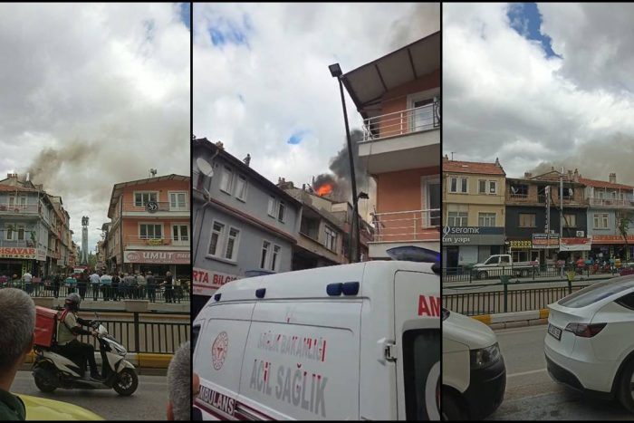 Özkanlar Kavşağı’nda Baca Yangını: Ekipler Hızla Müdahale Etti