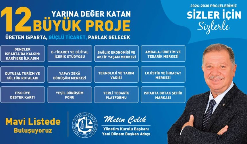 Isparta Ticaretinde Mavi Liste Rüzgarı: Metin Çelik’ten 12 Dev Proje!