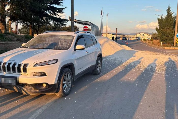 Yola Dökülen Mıcır Kaza Nedeni Oldu: 1 Yaralı